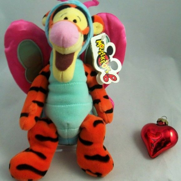 Disney 9" Tigger Butterfly Bean Bag Plush - 2000,  New with Tag - Picture 2 of 12